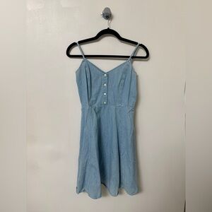 Gap Fit & Flare cami denim blue dress, size small, EUC
